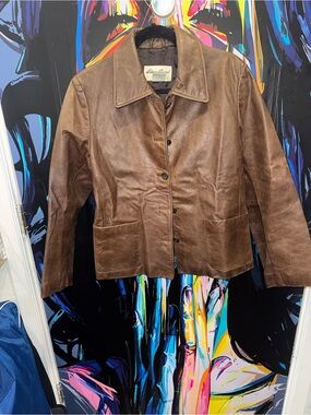 Vintage Leather ~ Eddie Bauer ~ Brown Leather Jacket ~ Women's Medium